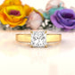 3.5mm Cathedral Style Flat Edge Solitaire Lab Grown Diamond IGI Certified Engagement Ring 4g Setting 1.00 Ctw.