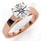 3.5mm Cathedral Style Flat Edge Solitaire Lab Grown Diamond IGI Certified Engagement Ring 4g Setting 1.00 Ctw.