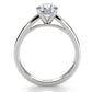 3.5mm Cathedral Style Flat Edge Solitaire Lab Grown Diamond IGI Certified Engagement Ring 4g Setting 1.00 Ctw.