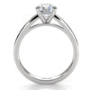3.5mm Cathedral Style Flat Edge Solitaire Lab Grown Diamond IGI Certified Engagement Ring 4g Setting 1.00 Ctw.