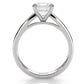 3.5mm Cathedral Style Flat Edge Solitaire Lab Grown Diamond IGI Certified Engagement Ring 4g Setting 1.00 Ctw.
