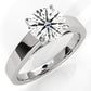 3.5mm Cathedral Style Flat Edge Solitaire Lab Grown Diamond IGI Certified Engagement Ring 4g Setting 1.00 Ctw.