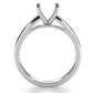 4g Cathedral Style Flat Edge Solitaire Semi Mount Engagement Ring Setting 3.5mm
