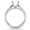 4g Cathedral Style Flat Edge Solitaire Semi Mount Engagement Ring Setting 3.5mm