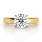 3.5mm Cathedral Style Flat Edge Solitaire Lab Grown Diamond IGI Certified Engagement Ring 4g Setting 1.00 Ctw.