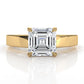 3.5mm Cathedral Style Flat Edge Solitaire Lab Grown Diamond IGI Certified Engagement Ring 4g Setting 1.00 Ctw.