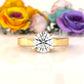 3.5mm Cathedral Style Flat Edge Solitaire Lab Grown Diamond IGI Certified Engagement Ring 4g Setting 1.00 Ctw.