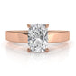 3.5mm Cathedral Style Flat Edge Solitaire Lab Grown Diamond IGI Certified Engagement Ring 4g Setting 1.00 Ctw.