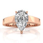 3.5mm Cathedral Style Flat Edge Solitaire Lab Grown Diamond IGI Certified Engagement Ring 4g Setting 1.00 Ctw.