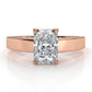 3.5mm Cathedral Style Flat Edge Solitaire Lab Grown Diamond IGI Certified Engagement Ring 4g Setting 1.00 Ctw.