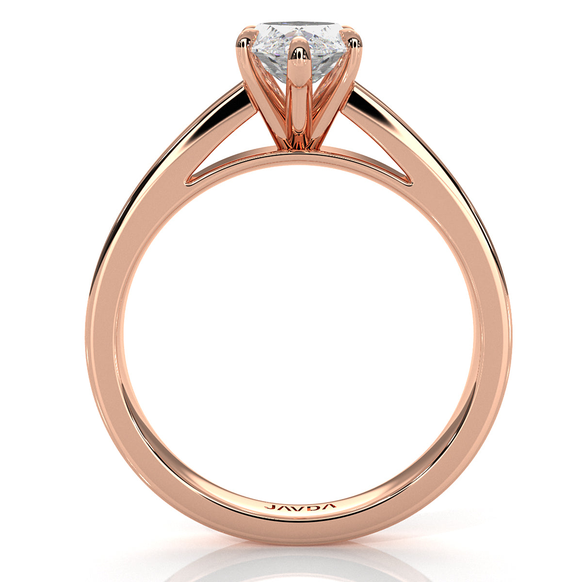 3.5mm Cathedral Style Flat Edge Solitaire Lab Grown Diamond IGI Certified Engagement Ring 4g Setting 1.00 Ctw.