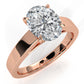 3.5mm Cathedral Style Flat Edge Solitaire Lab Grown Diamond IGI Certified Engagement Ring 4g Setting 1.00 Ctw.