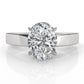 3.5mm Cathedral Style Flat Edge Solitaire Lab Grown Diamond IGI Certified Engagement Ring 4g Setting 1.00 Ctw.