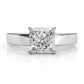 3.5mm Cathedral Style Flat Edge Solitaire Lab Grown Diamond IGI Certified Engagement Ring 4g Setting 1.00 Ctw.
