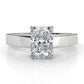 3.5mm Cathedral Style Flat Edge Solitaire Lab Grown Diamond IGI Certified Engagement Ring 4g Setting 1.00 Ctw.