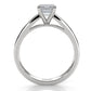 3.5mm Cathedral Style Flat Edge Solitaire Lab Grown Diamond IGI Certified Engagement Ring 4g Setting 1.00 Ctw.