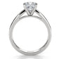 3.5mm Cathedral Style Flat Edge Solitaire Lab Grown Diamond IGI Certified Engagement Ring 4g Setting 1.00 Ctw.