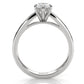 3.5mm Cathedral Style Flat Edge Solitaire Lab Grown Diamond IGI Certified Engagement Ring 4g Setting 1.00 Ctw.
