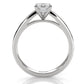 3.5mm Cathedral Style Flat Edge Solitaire Lab Grown Diamond IGI Certified Engagement Ring 4g Setting 1.00 Ctw.