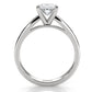 3.5mm Cathedral Style Flat Edge Solitaire Lab Grown Diamond IGI Certified Engagement Ring 4g Setting 1.00 Ctw.