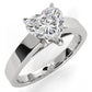 3.5mm Cathedral Style Flat Edge Solitaire Lab Grown Diamond IGI Certified Engagement Ring 4g Setting 1.00 Ctw.