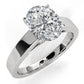 3.5mm Cathedral Style Flat Edge Solitaire Lab Grown Diamond IGI Certified Engagement Ring 4g Setting 1.00 Ctw.