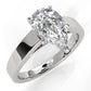3.5mm Cathedral Style Flat Edge Solitaire Lab Grown Diamond IGI Certified Engagement Ring 4g Setting 1.00 Ctw.