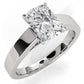3.5mm Cathedral Style Flat Edge Solitaire Lab Grown Diamond IGI Certified Engagement Ring 4g Setting 1.00 Ctw.