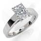 3.5mm Cathedral Style Flat Edge Solitaire Lab Grown Diamond IGI Certified Engagement Ring 4g Setting 1.00 Ctw.