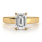3.5mm Cathedral Style Flat Edge Solitaire Lab Grown Diamond IGI Certified Engagement Ring 4g Setting 1.00 Ctw.
