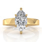 3.5mm Cathedral Style Flat Edge Solitaire Lab Grown Diamond IGI Certified Engagement Ring 4g Setting 1.00 Ctw.