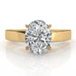 3.5mm Cathedral Style Flat Edge Solitaire Lab Grown Diamond IGI Certified Engagement Ring 4g Setting 1.00 Ctw.
