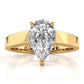 3.5mm Cathedral Style Flat Edge Solitaire Lab Grown Diamond IGI Certified Engagement Ring 4g Setting 1.00 Ctw.