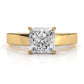 3.5mm Cathedral Style Flat Edge Solitaire Lab Grown Diamond IGI Certified Engagement Ring 4g Setting 1.00 Ctw.