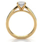 3.5mm Cathedral Style Flat Edge Solitaire Lab Grown Diamond IGI Certified Engagement Ring 4g Setting 1.00 Ctw.