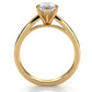 3.5mm Cathedral Style Flat Edge Solitaire Lab Grown Diamond IGI Certified Engagement Ring 4g Setting 1.00 Ctw.