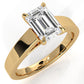 3.5mm Cathedral Style Flat Edge Solitaire Lab Grown Diamond IGI Certified Engagement Ring 4g Setting 1.00 Ctw.