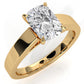 3.5mm Cathedral Style Flat Edge Solitaire Lab Grown Diamond IGI Certified Engagement Ring 4g Setting 1.00 Ctw.