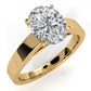 3.5mm Cathedral Style Flat Edge Solitaire Lab Grown Diamond IGI Certified Engagement Ring 4g Setting 1.00 Ctw.