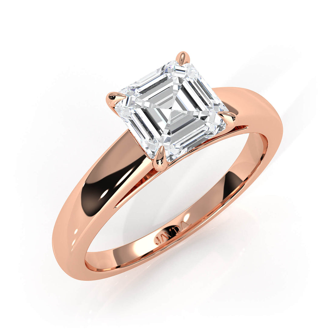 5.5g Prong Set Solitaire Lab Grown Diamond Engagement Ring Cathedral Setting IGI Certified 1.00 Ctw.