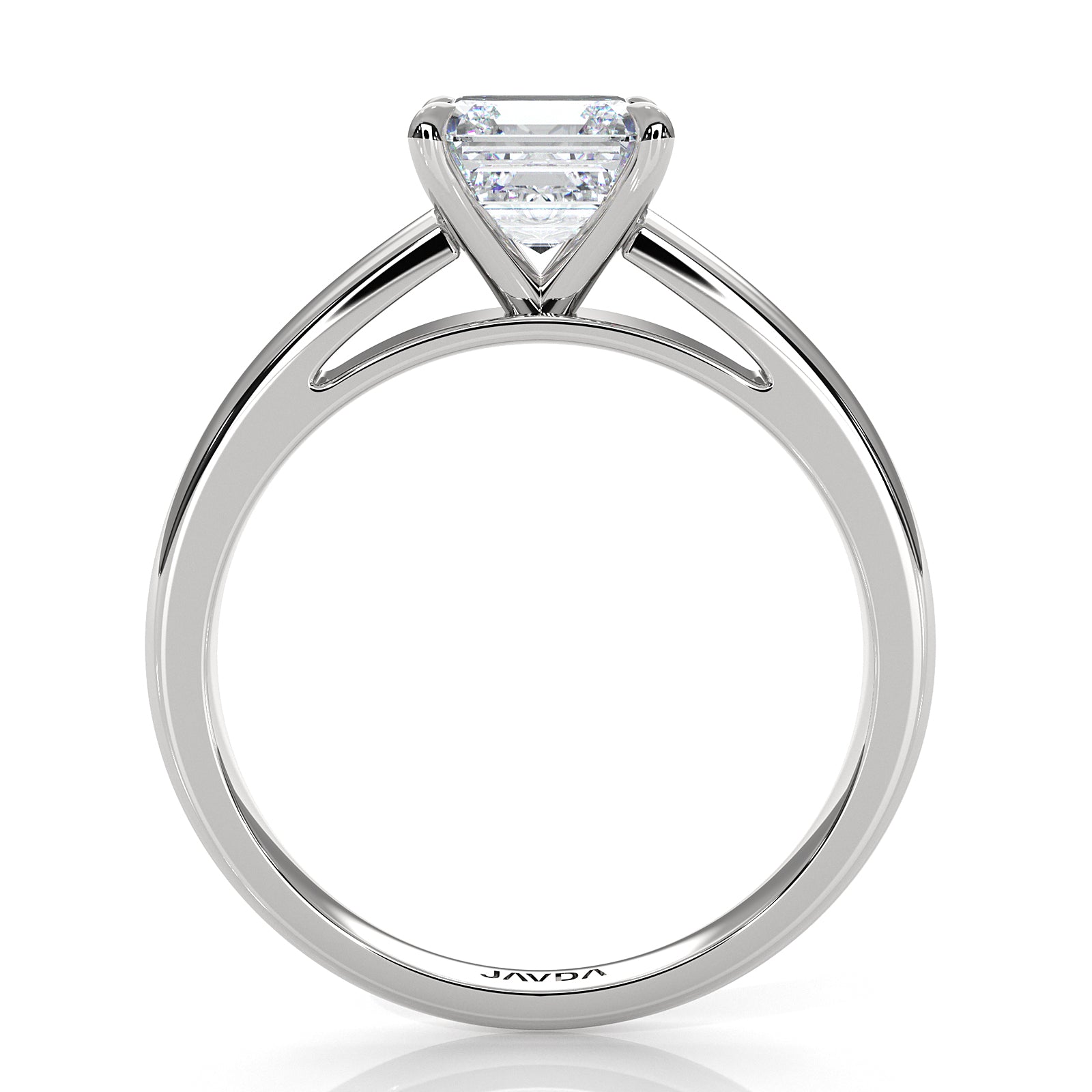 5.5g Prong Set Solitaire Lab Grown Diamond Engagement Ring Cathedral Setting IGI Certified 1.00 Ctw.