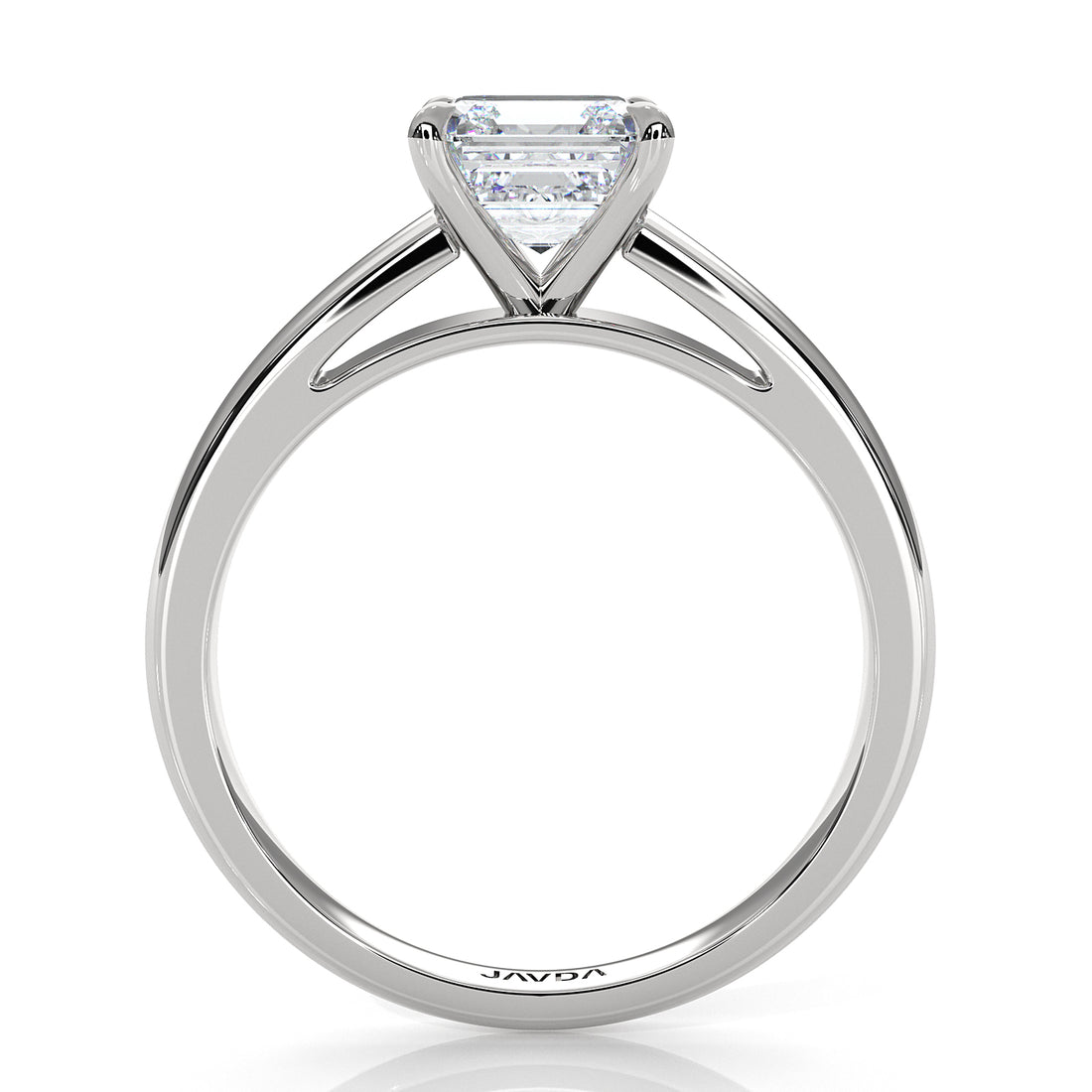 5.5g Prong Set Solitaire Lab Grown Diamond Engagement Ring Cathedral Setting IGI Certified 1.00 Ctw.