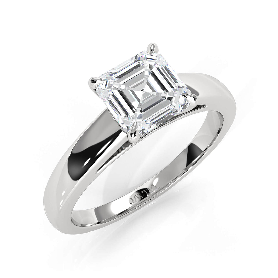5.5g Prong Set Solitaire Lab Grown Diamond Engagement Ring Cathedral Setting IGI Certified 1.00 Ctw.