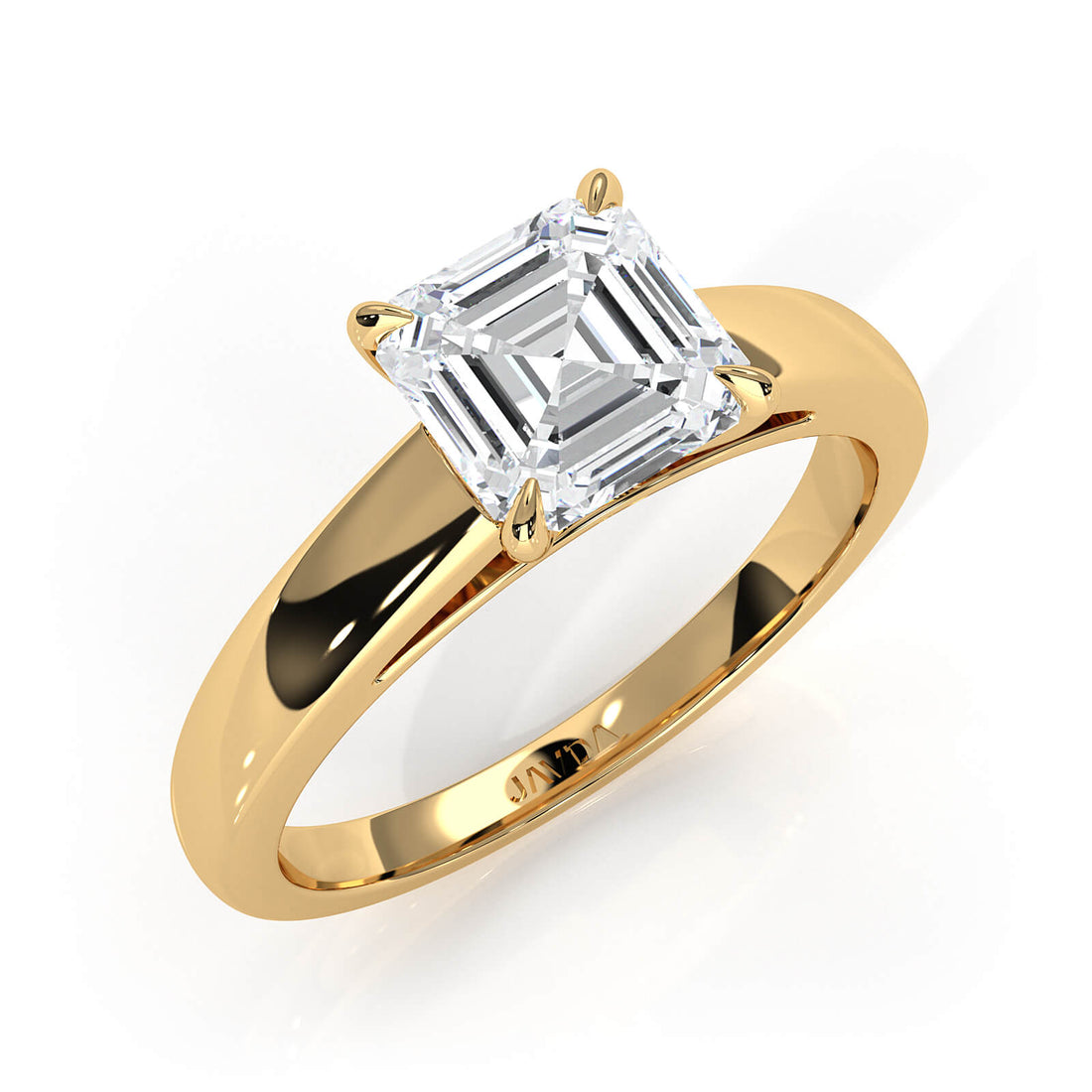 5.5g Prong Set Solitaire Lab Grown Diamond Engagement Ring Cathedral Setting IGI Certified 1.00 Ctw.