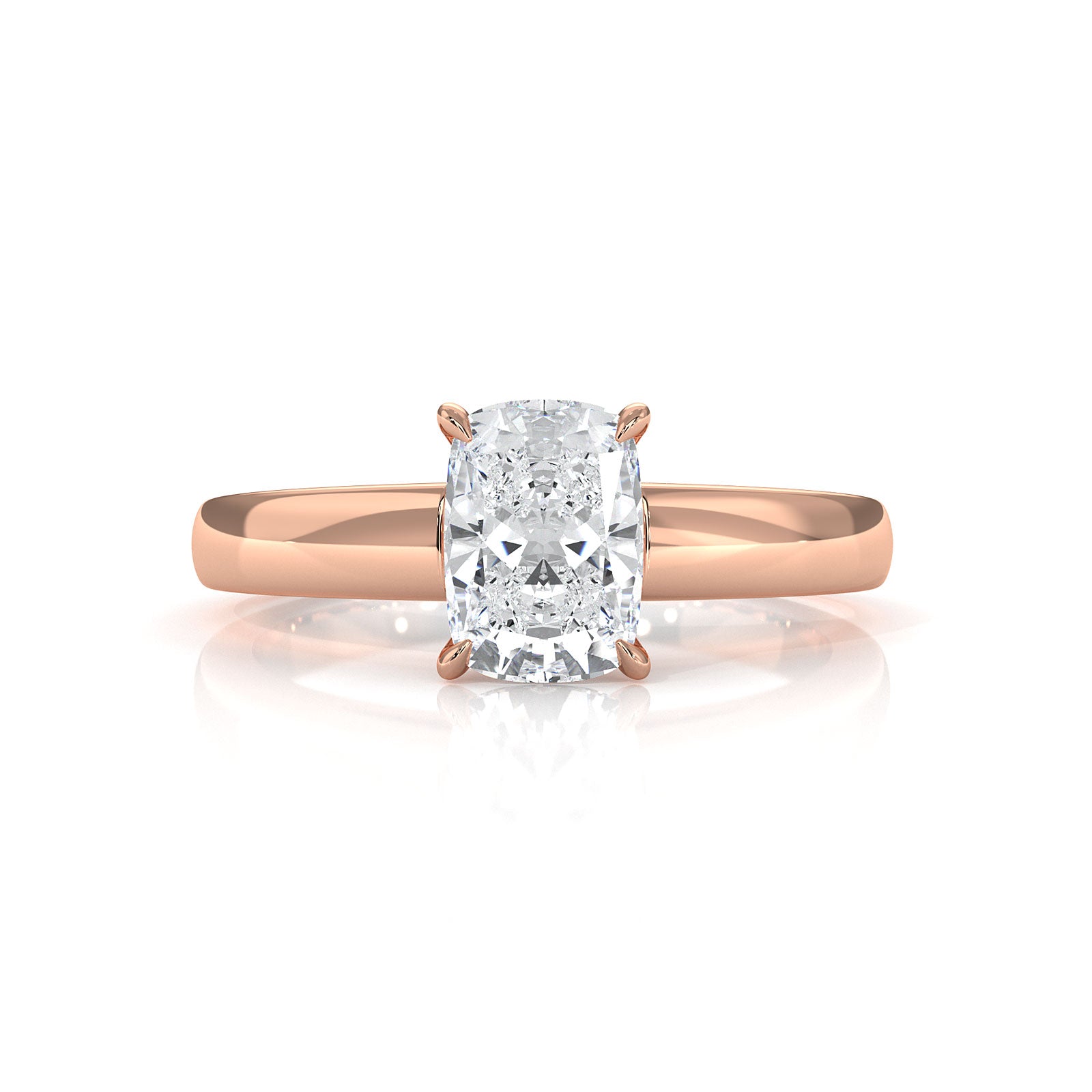 5.5g Prong Set Solitaire Lab Grown Diamond Engagement Ring Cathedral Setting IGI Certified 1.00 Ctw.
