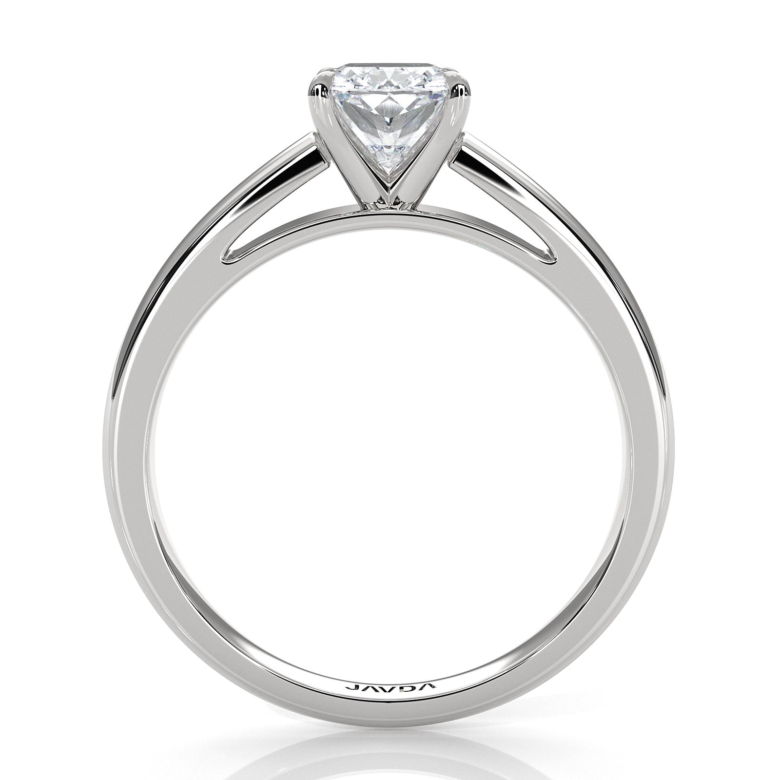 5.5g Prong Set Solitaire Lab Grown Diamond Engagement Ring Cathedral Setting IGI Certified 1.00 Ctw.