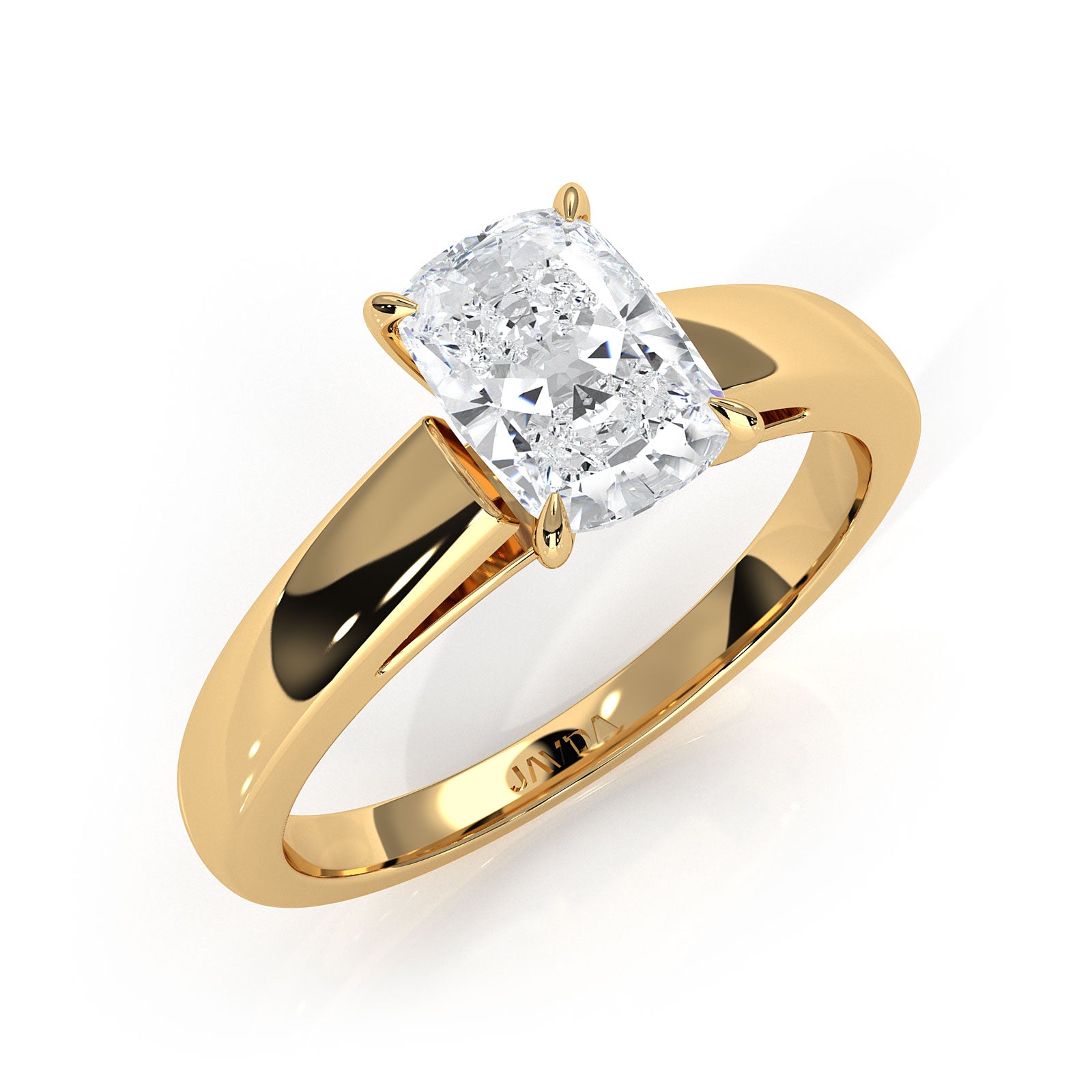 5.5g Prong Set Solitaire Lab Grown Diamond Engagement Ring Cathedral Setting IGI Certified 1.00 Ctw.