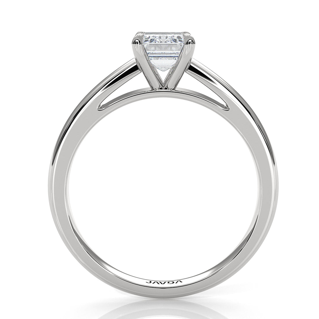 5.5g Prong Set Solitaire Lab Grown Diamond Engagement Ring Cathedral Setting IGI Certified 1.00 Ctw.
