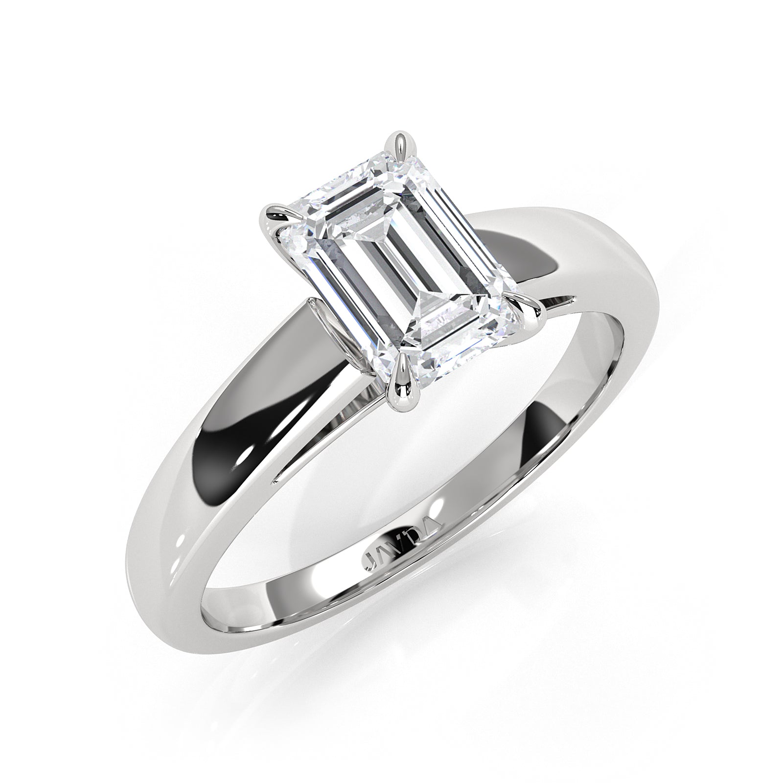 5.5g Prong Set Solitaire Lab Grown Diamond Engagement Ring Cathedral Setting IGI Certified 1.00 Ctw.