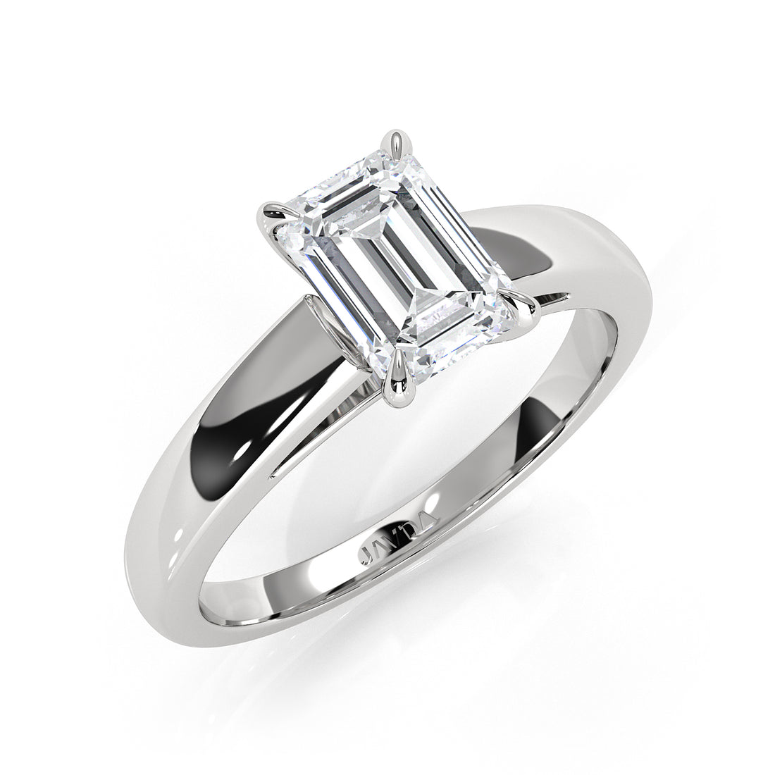 5.5g Prong Set Solitaire Lab Grown Diamond Engagement Ring Cathedral Setting IGI Certified 1.00 Ctw.